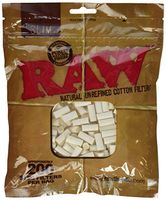 RAW Slim Cigarette Filter Tips Bundle - 5 Bags - 1000 Filter Tips - All Natural