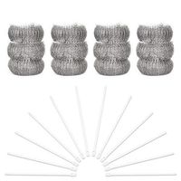 Layers 12 Pack of Stainless Steel Washing Machine Lint Traps,Snare Laundry Mesh Washer Hose Filter with 12 Pieces