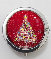 BlackKey Christmas 3-Compartment Decorative Pocket Gift Box Case Organizer for Pill, Color 1 -2289