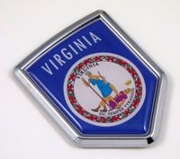 Virginia VA USA State Flag Car Chrome Emblem Decal Sticker Bike Laptop Boat 3dd Sticker Badge
