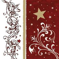 Pack of 60 Red and White Cupid Child Angels 3-Ply Lunch Holiday Napkins 6.5"