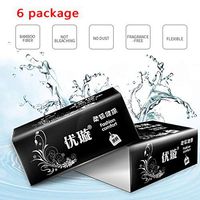 Premium 3-Ply Paper Towels Multifold Paper Towels 270 Sheets/ Clips Per Pack 6 Packs/ Case, Recycled Bath Tissue Eco Friendly Unscented Bamboo Fiber (Black)