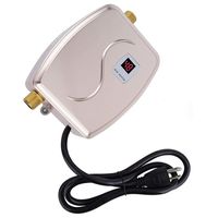 Caredy Instant Water Heater, Water Heater, Instant Water Heater 110V 3000W Mini Electric Tankless Instant Hot Water Heater for Bathroom Kitchen Washing(Gold)