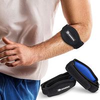 CAMBIVO 2 Pack Tennis Elbow Strap, Arm Brace Elbow Band with Compression Pad for Tendonitis, Tennis & Golfer's Elbow (Black)