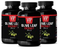 Blood Pressure - Olive Leaf Extract - Blood Pressure Reducer - 3 Bottles 180 Capsules