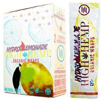 Organic Wraps - Tobacco Free, Vegan, Non-GMO! 6 Flavors to Choose from: Grape Ape, Honey Pot Swirl, Maui Mango, Original, Hydro Lemonade, and Blazin Cherry! (Hydro Lemonade, 25 Packs)