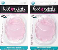 Foot Petals Technogel Tip Toes For Flip Flops 2-Pair Pack Pink Gel One Size