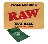 RAW Magnet Tray Holder, with Leaf Lock Gear Smell Proof Pouch - 2 Item Bundle