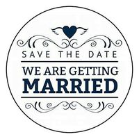 HotSaleStore Sticker Seals 12 Save The Date WE are Getting Married 2.5 INCHES Label Stickers