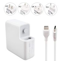 61W USB C Power Adapter Charger 6Ft Cable with US/EU/UK/AU World Plug for MacBook Pro Air 13, Lenovo, ASUS, Acer, Dell, Xiaomi Air, Huawei Laptops Type - C Tablet