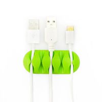 bjduck99 2Pcs Cable Clips Desktop Cord Cable Holder Organizer Management - Green