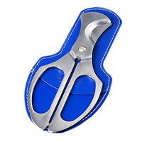 BUY-TO Cigar Cutter Guillotine Cut Full Stainless Steel Large Diameter Fits Most Cigars Leather Case