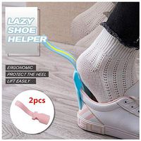Shoe Lifter Helper for Easy on Easy Off, Portable Shoe Horn Shoe Slider, Plastic Shoe Lifting Helper for Seniors, Elderly, Disabled, Pregnancy, Fits for All Shoes (Pink, 2PC)