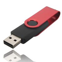 Creazy 2GB Swivel USB 2.0 Metal Flash Memory Stick Storage Thumb U Disk (Red)
