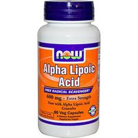 Now Foods Alpha Lipoic Acid 600mg, 60 caps (Pack of 2)