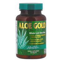 Aloe Life - Aloe Gold Tablets, Immune System Support and Healthy Herbal Bitter for Natural Digestive Aid, Energy and Body Wellness, Certified Organically Grown Whole Leaf Aloe Vera Leaves (90 Tablets)