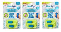 HearRight Ultra Soft Ear Plugs Foam Ear Plugs Soft Ear Plugs (3-Pack) Small