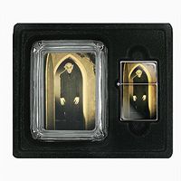 Nosferatu Dracula 1922 Vampire Glass Ashtray Oil Lighter Gift Set D-202