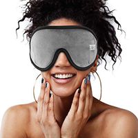 Sleep Eye Mask for Women and Men - Super Comfortable 3D Contour Blocks 100% All Light - No Pressure on Eyes - Soft Fabric with Adjustable Strap - Ideal for Sleeping Travel Naps - Gray