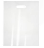 100-Pack Clear 12 x 15 Merchandise Bags with Die Cut Handles, 1-Mil Thick Recyclable LDPE, No Gusset, Bulk Retail Shopping Bags, 12 x 15 Inches
