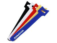 Monoprice Hook & Loop Fastening Cable Ties 6inch, 100pcs/Pack - 5 Colors