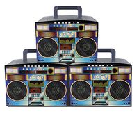 Party Drop Box Retro BoomBox Party Favor Boxes 6ct
