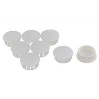 uxcell Plastic Door Window Mounting Locking Hole Plugs Button Cover 8pcs White