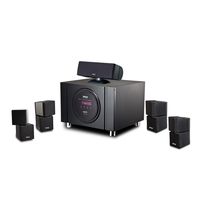 5.1 Channel Home Theater Speaker System - 300W Bluetooth Surround Sound Audio Stereo Power Receiver Box Set w/ Built-in Subwoofer, 5 Speakers, Remote, FM Radio, RCA - Pyle PT589BT