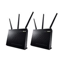 ASUS RT-AC68U AiMesh (2 pack) AC1900 Whole Home Dual-band AiMesh Mesh Wifi System, AiProtection Lifetime Security by Trend Micro, Adaptive QoS, Parental Control