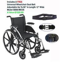 L414DDA-SF - Viper Wheelchair with Flip Back Removable Arms, Desk Arms, Swing away Footrests, 14 Seat