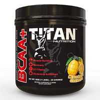 Titan BCAA+: Branched Chain Amino Acids Enhanced with glutamine- Aids in Muscle Recovery, Increase Muscle Protein Synthesis, and Improve Lean Body Mass-Perfect 2:1:1 BCAA Ratio (Lemonade Grenade)
