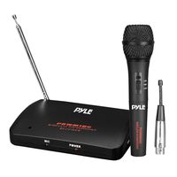 Dual Function Dynamic Microphone System - UHF Wireless / Wired Handheld Audio Mic and Receiver Set with Mixed XLR Output - Great for Karaoke PA and Dj Party - Pyle Pro PDWM100