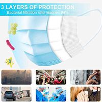 50 Pcs/20 Pcs/10 Pcs/1 Pcs Disposable 3 Layer Face Cover, Anti Dust Breathable Disposable Earloop Mouth Cover, Comfortable Clean Blue White