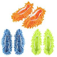 TOPBATHY Microfiber Dust Mop Slippers Multi-Function Floor Cleaning Shoe Covers Dust Hair Cleaner Foot Socks Mop Caps 6PCS
