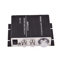 Zopsc Digital Amplifier Mini 2 Channel HiFi Stereo Auto Car Audio Power Amplifier Digital Amp Supports All Kinds of Audio Input Compatible with Mobile Phone MP3 Computer(Black)