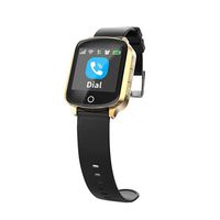ZMDHLY Smart Watch - Heart Monitor with Falling Alarm, Anti-Lost GPS + Lbs + WiFi Tracking iOS Smart Watch,Gold
