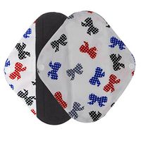 WYTong Washable Heavy Flow Charcoal Bamboo Mama Cloth/ Menstrual Choth Pads/ Reusable Sanitary Pads (Blue, L)