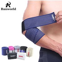 Runworld (1 Pair) Arm & Elbow Brace Compression Bandage Wraps Sleeve for Men Women Tennis Elbow, Golfers Elbow, Tendonitis, Arthritis, Weightlifting, Joint Pain Relief, Injury Recovery (Blue)