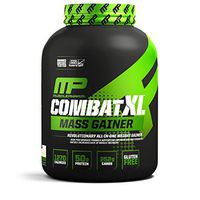 MusclePharm Combat XL Mass-Gainer Powder, Weight Gainer Protein Powder, 1270 Calories per Serving, 50 Grams of Protein, MCTS Flax and Chia Seeds, Vanilla, 6-Pounds