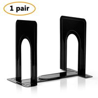 Bookends, Heavy Duty Black Bookend Support, 6.5 x 5 x 5.7 Inch, Set of 1 Pairs