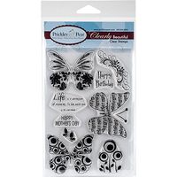 Prickley Pear Rubber Stamp Set-Butterfly 2