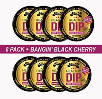 TeaZA Herbal Energy Pouch Bangin' Black Cherry Bomb -Nicotine Free, Tobacco Free Pouches - Energy Dip Pouches [8 Pack]