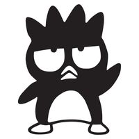 Badtz Maru Waving - Vinyl - 5" tall (Color BLACK) decal laptop tablet skateboard car windows stickers