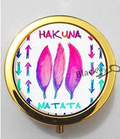 BlackKey Hakuna Matata Aztec 3-Compartment Decorative Pocket Gift Box Case Organizer for Pill, Color 2 -45