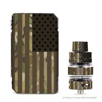 IT'S A SKIN Decal Vinyl Wrap for VooPoo Drag 2 V2 & UForce T2 Tank Vape Sticker Sleeve/American Flag camo Military Service USA Desert