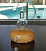 Lazoora Wood Glass Essential Oil Diffuser Nebulizer Aromatherapy