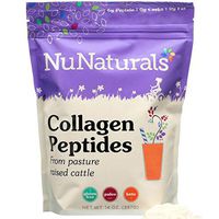 NuNaturals Unflavored Collagen Peptides Powder, Grass-Fed, with Bovine Hide, 57 Servings (14 oz)