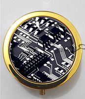 BlackKey Circuit Board Boards 3-Compartment Decorative Pocket Gift Box Case Organizer for Pill, Color 2 -1067