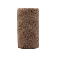 COMOmed Coban Cohesive Bandage Latex FDA Approved 4"x5 Yards First Aid Bandages Stretch Sport Wrap Athletic Tape Wrist Bandages,Brown(6 Rolls)