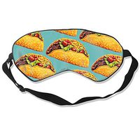 O-X_X-O Mexican Tacos Mint Green Sleep Mask Adjustable Sleep Eye Mask Lightweight and Comfortable Eye Cover Blindfold Eyeshade for Sleeping Travel Shift Work Naps Meditation & Night